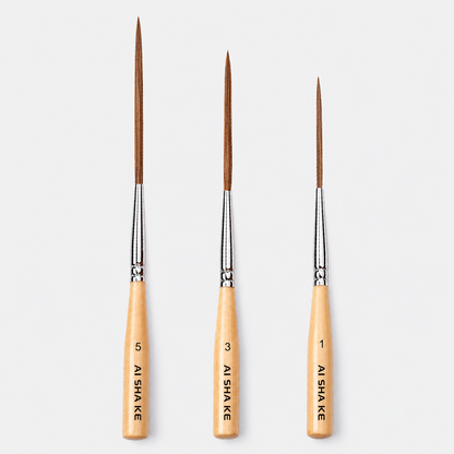 AI SHA KE 3pcs/5pcs Long Liner Brush Set