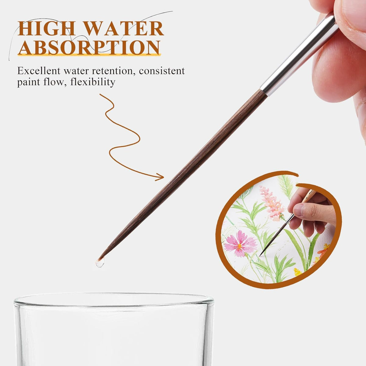 AI SHA KE 3pcs/5pcs Long Liner Brush Set