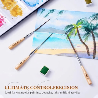 AI SHA KE 3pcs/5pcs Long Liner Brush Set