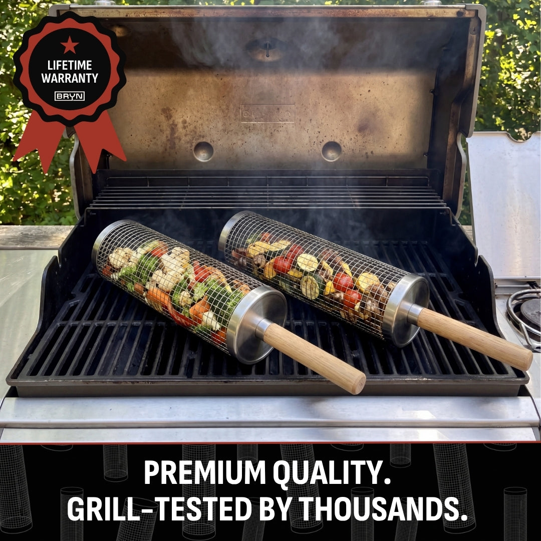 Rolling Grill Basket – Easy, Even Grilling Every Time