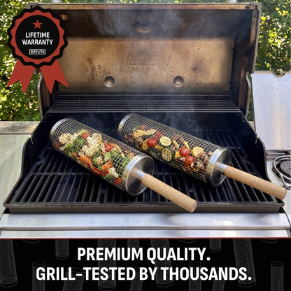 Rolling Grill Basket – Easy, Even Grilling Every Time